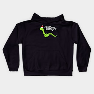 I've Been A Little Knotty Cute Naughty Snake Pun Kids Hoodie